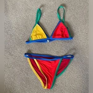 NWOT Beach Riot Primary Bikini Set